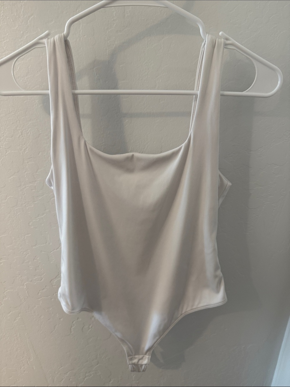 BYLT Basics White Scoop Neck Bodysuit
